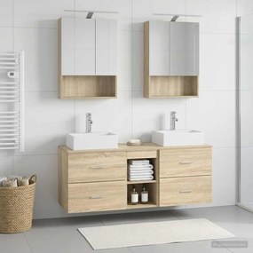 vidaXL Σετ Επίπλων Μπάνιου 5 pcs Sonoma Δρυς