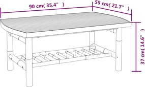 vidaXL Τραπεζάκι Κήπου 90 x 55 x 37 εκ. από Μπαμπού