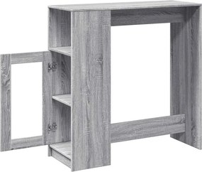 vidaXL Τραπέζι Μπαρ Γκρι Sonoma 101x40x103,5 εκ. από Επεξεργ. Ξύλο