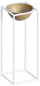 Κασπώ 247HFM1179 22x22x60cm White-Gold Aberto Design Metal