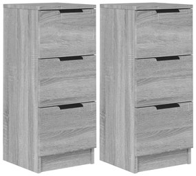 vidaXL Ντουλάπια 2 τεμ. Γκρι Sonoma 30x30x70 εκ. Επεξεργασμένο Ξύλο