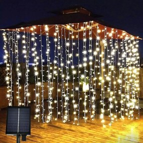 Χριστουγεννιάτικα ηλιακά λαμπάκια σε θερμό χρώμα 5m 146 LED – Christmas decorative lights warm light-041055-190119