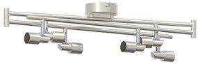 vidaXL Σποτ οροφής Βουρτσισμένο Νίκελ 176.5 x 9.5 x 14 εκ Ατσάλι