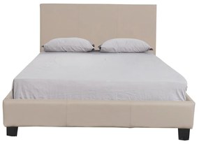 Κρεβάτι ArteLibre AZALEA Capuccino PU 213x131x88cm (Στρώμα 120x200cm)