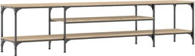 vidaXL Έπιπλο Τηλεόρασης Sonoma Δρυς 201x35x45 εκ. Επεξ. Ξύλο/Σίδερο