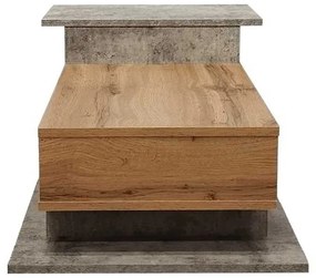 Τραπέζι σαλονιού Nuvele pakoworld σε γκρι antique-sonoma απόχρωση 90x50x35εκ