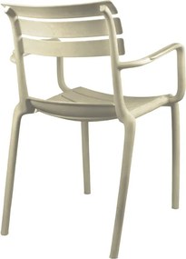 Πολυθρόνα Almea pakoworld στοιβαζόμενη pp cappuccino 58x56x82εκ