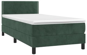 ΚΡΕΒΑΤΙ BOXSPRING ΜΕ ΣΤΡΩΜΑ ΣΚΟΥΡΟ ΠΡΑΣΙΝΟ 90X190 ΕΚ. ΒΕΛΟΥΔΙΝΟ 3141218