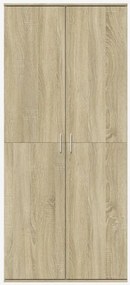 vidaXL Ντουλάπι Sonoma Δρυς 80x35x180 εκ. από Επεξεργασμένο Ξύλο