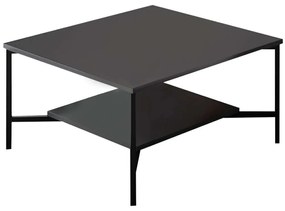 Τραπέζι Σαλονιού Line 618BLY1148 80x80x40cm Anthracite-Black