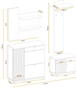 Swap XIX Σύνθεση Καφέ δρυς 280x180x40