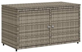 vidaXL Ντουλάπι Αποθήκευσης Κήπου Γκρι 110x55,5x60,5 εκ. Συνθ. Ρατάν