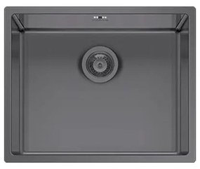 Pyramis Astris Colora Inox Gun Metal Ισόπεδος Νεροχύτης 50x40cm