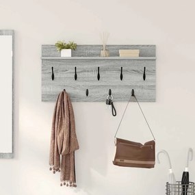 vidaXL Τοίχου Κρεμάστρα Γκρι sonoma 80 x 40 x 12 cm Επεξεργασμένο ξύλο
