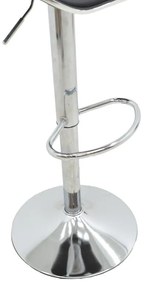 Σκαμπό μπαρ Jorine πτυσσόμενο μαύρο pu-βάση χρωμίου 53x44x114εκ 2αδα 53x44x114 εκ.