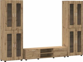 vidaXL Σετ επίπλου τηλεόρασης FLORIN 3 pcs Artisan Oak