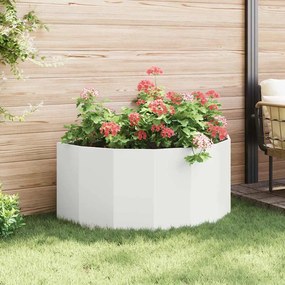 vidaXL Γλάστρα Λευκό 120 x 60 x 50 εκ. Ατσάλι