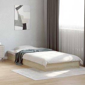 vidaXL Κρεβάτι δαπέδου Sonoma Δρυς 80 x 200 cm Επεξεργασμένο Ξύλο