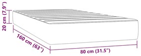 Στρώμα με Pocket Springs για Παιδιά Σκ Πράσινο 80x160εκ Βελούδο 4016549