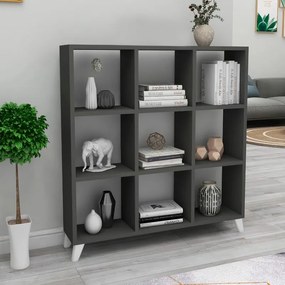 Βιβλιοθήκη μελαμίνης Saul Megapap χρώμα ανθρακί 88,2x20x88,2εκ.-GP041-0009,4