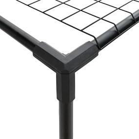 vidaXL Ράφι φυτών 3 επιπέδων Μαύρο 400 x 32 x 104 εκ. Ατσάλι