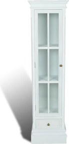vidaXL Βιβλιοθήκη Βιτρίνα Κομψή με 3 Ράφια Λευκή Ξύλινη