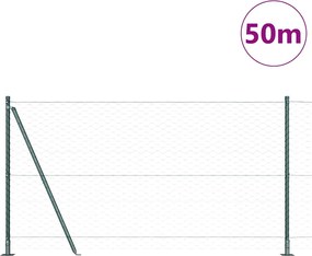 vidaXL Στύλος Περιφράξεων Πράσινο 50 x 1,2 μ (δίχτυ 50 χλστ)