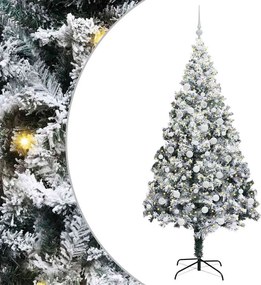 vidaXL Τεχνητό Χριστουγεννιάτικο Δέντρο με 300 LED Λευκό 180 cm