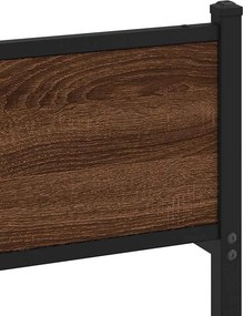 vidaXL Σκελετός Κρεβ. Χωρίς Στρώμα Καφέ Δρυς 160x200 εκ. Μεταλλικό