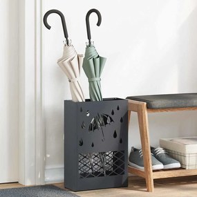 vidaXL Βάση ομπρέλας βροχής Ανθρακί 28 x 12 x 41 εκ Ατσάλι