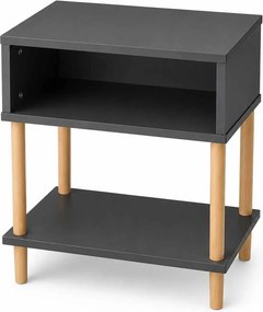 Βοηθητικό Τραπεζάκι Ανθρακί MEDROI 45x30x60