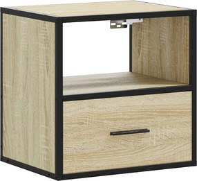 vidaXL Επίτοιχο κομοδίνο Sonoma Oak 40x31x39,5 cm