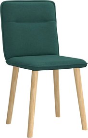 vidaXL Καρέκλες Τραπεζαρίας 2 τεμ. Σκούρο Πράσινο Υφασμάτινες