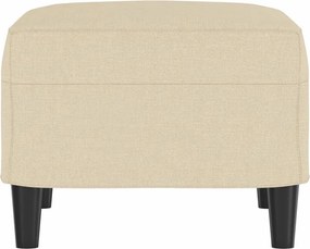 vidaXL Υποπόδιο Κρεμ 60x50x41 εκ. Υφασμάτινο