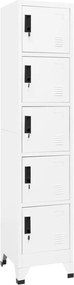 vidaXL Φοριαμός Λευκός 38 x 40 x 180 εκ. Ατσάλινος