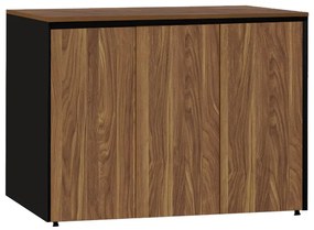 Intrahome Ντουλάπι γραφείου χαμηλό επαγγελματικό Oscar Intrahome μελαμίνη σε καρυδί-ανθρακί απόχρωση 120x40x80εκ | SKU: INTRAPA-357111132