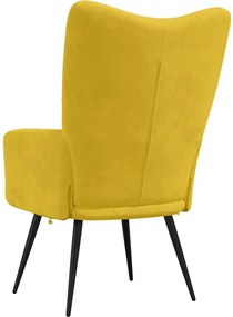 vidaXL Πολυθρόνα Relax Κίτρινο Μουσταρδί Βελούδινη