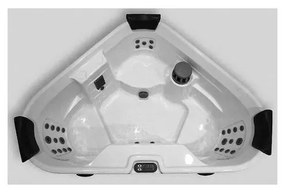 SANITEC A-636 Mini Spa Γωνιακή Μπανιέρα Εξωτερικού Χώρου Ακρυλική με Υδρομασάζ 3 Θέσεων 223X182X76cm