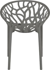 Πολυθρόνα Daren pakoworld pp σε ανθρακί απόχρωση 59x60x79,5εκ