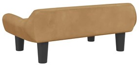 vidaXL Καναπές Παιδικός Καφέ 70x40x24 εκ. από Βελούδο