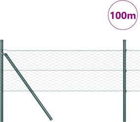 vidaXL Στύλος Περιφράξεων Πράσινο 100 x 0,8 μ (36 mm δίχτυ)