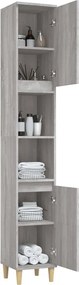vidaXL Ντουλάπι Μπάνιου Γκρι Sonoma 30x30x190 εκ. Επεξεργασμένο Ξύλο