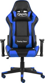 vidaXL Καρέκλα Gaming Περιστρεφόμενη Μπλε PVC