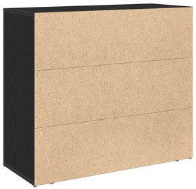 vidaXL Μπουφές Μαύρο Δρυς 33x80x70 εκ. Κατασκευασμένο ξύλο