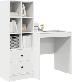 vidaXL Γραφείο με συρτάρι 2 pcs Λευκό