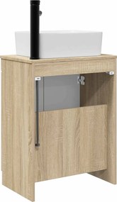 vidaXL Καθρέφτης μπάνιου με νιπτήρα Sonoma Δρυς 54 x 35 x 83 εκ