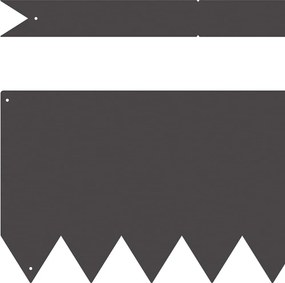 vidaXL Περίγραμμα γκαζόν 10 pcs Μαύρο 100 x 0.05 x 20 εκ