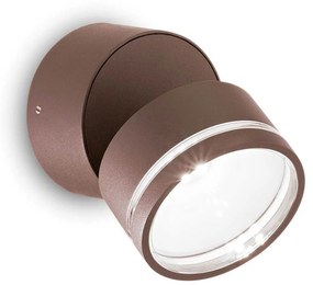 Φωτιστικό Τοίχου - Απλίκα Omega Round 285498 9x8,5cm LED 7W 4000K 650Lm Coffee Ideal Lux