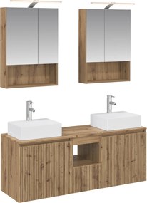 vidaXL Σετ Ντουλαπιών Μπάνιου 5 pcs Artisan Δρυς Επεξεργασμένο Ξύλο