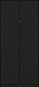 vidaXL Ντουλάπι Μαύρη Οξυά 90 x 52 x 200 εκ. Επεξεργασμένο ξύλο